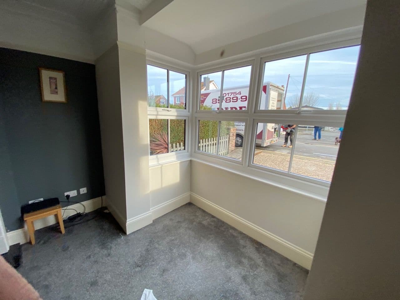 Window seen from inside a room